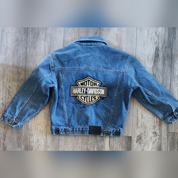 Harley Davidson Kids Vintage Denim Motorcycle Jacket